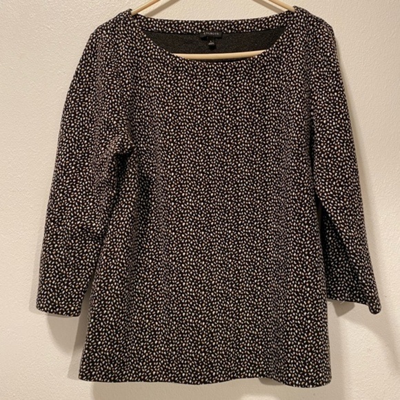 Talbots Top Size Large Women’s Pullover Black Cotton Blend - Picture 1 of 10